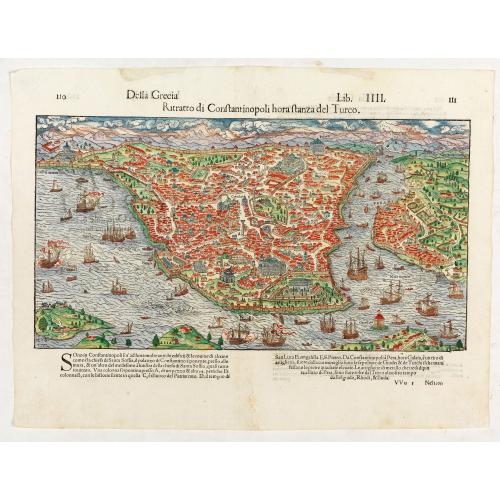 Old map image download for Della Graecia Ritratto di Costantinopoli hora stanza del Turco.