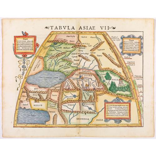 Rare, antique map of Tabula Asiae VII.