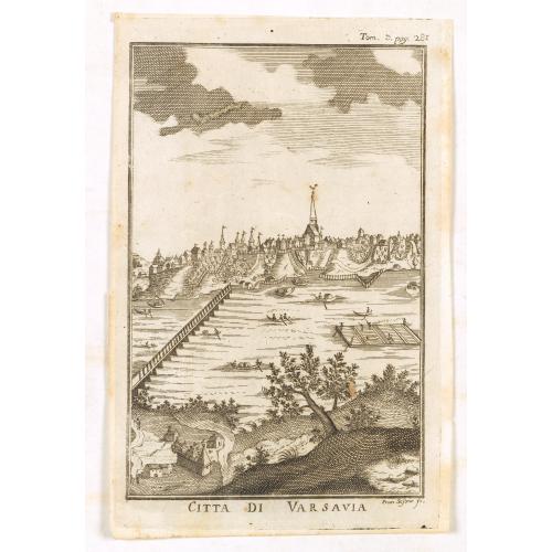 Old map image download for Citta di Varsavia.