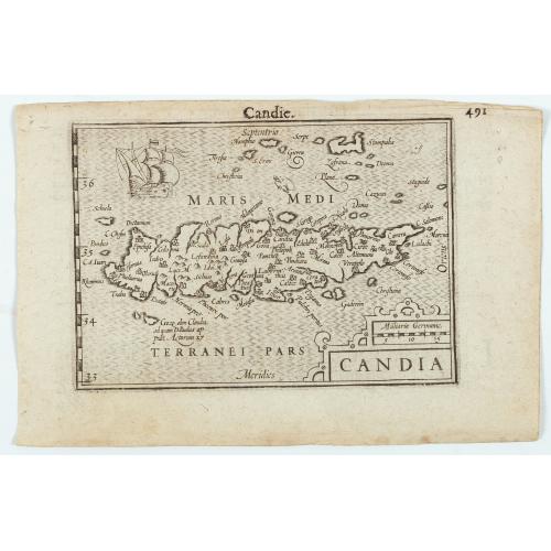 Rare, antique map of Candia.