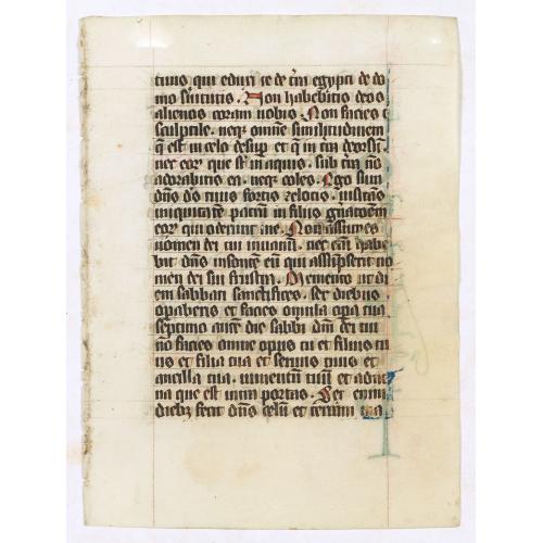 Old map image download for Manuscript leaf from a very early [around 1300] Breviary.