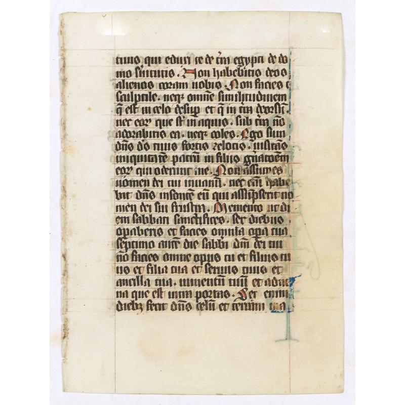 Manuscript leaf from a very early [around 1300] Breviary.