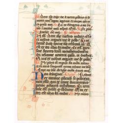 Manuscript leaf from a very early [around 1300] Breviary.
