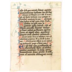 Manuscript leaf from a very early [around 1300] Breviary.