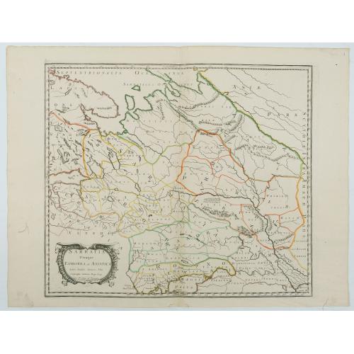 Rare, antique map of Sarmatia utraque europaea et asiatica. . .