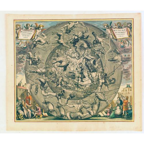 Old map image download for Hemisphaerii Borealis Coeli et Terrae Sphaeri Cascenographia.