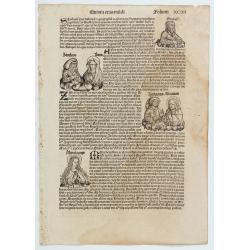 Quinta Etas Mundi. Folium. XCIIII [Portrait of Strabo]