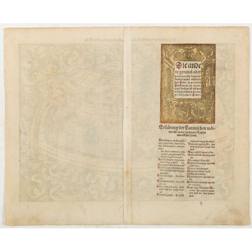 Rare, antique map of Ptolemaisch general Tafel begreiffend.. halbe kugel..