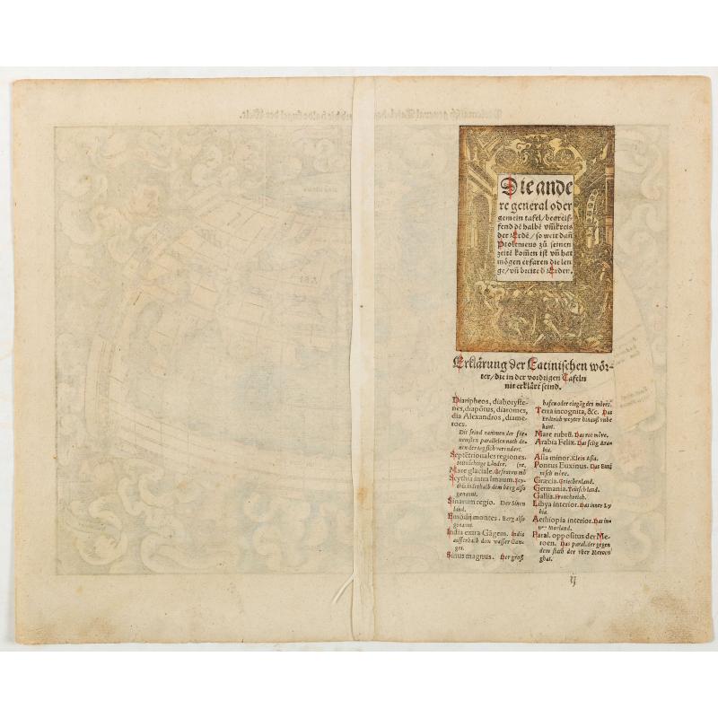 Ptolemaisch general Tafel begreiffend.. halbe kugel..