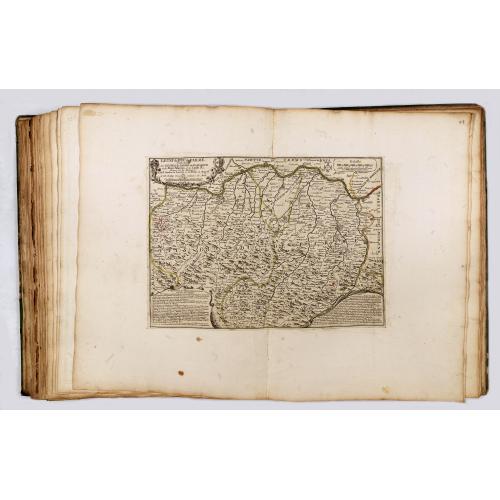 Rare, antique map of A very rare atlas by Guillaume De L'Isle, Paris, 1700, with his first address "Rue des Canettes".