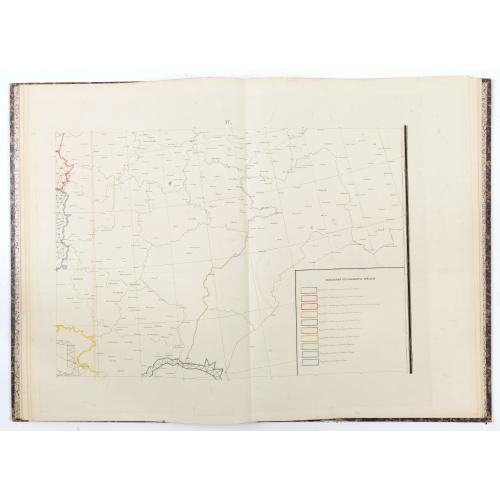 Rare, antique map of  Exposé des travaux astronomiques en Russie (Atlas) with Supplément à l’exposé des travaux astronomiques et géodésiques exécutés en Russie contenant les noms, en langue russe de toutes les positions données au chapitre V (supplément I only).