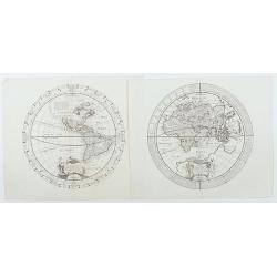 Carte de L'Amerique… / Carte Nouvelle de L'Europe Asie & Afrique… [Two sheets]