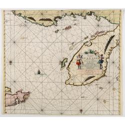 Pas-Kaart Van de Golff de GUANAIOS Met 't Canaal tusschen YUCATAN en I. CUBA…