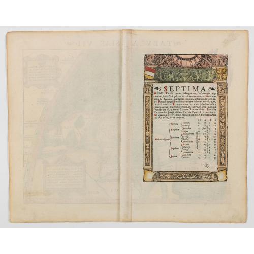 Rare, antique map of  Tabula Asiae VII.