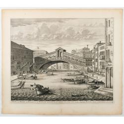 Veue du Pont de Rialto de Venise.