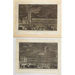 Amphithéâtre érigé dans la grande Place de Saint Marc de Venise [...] with Amphithéâtre érigé […] avec la Veüe de l'Arc Triomphal […].