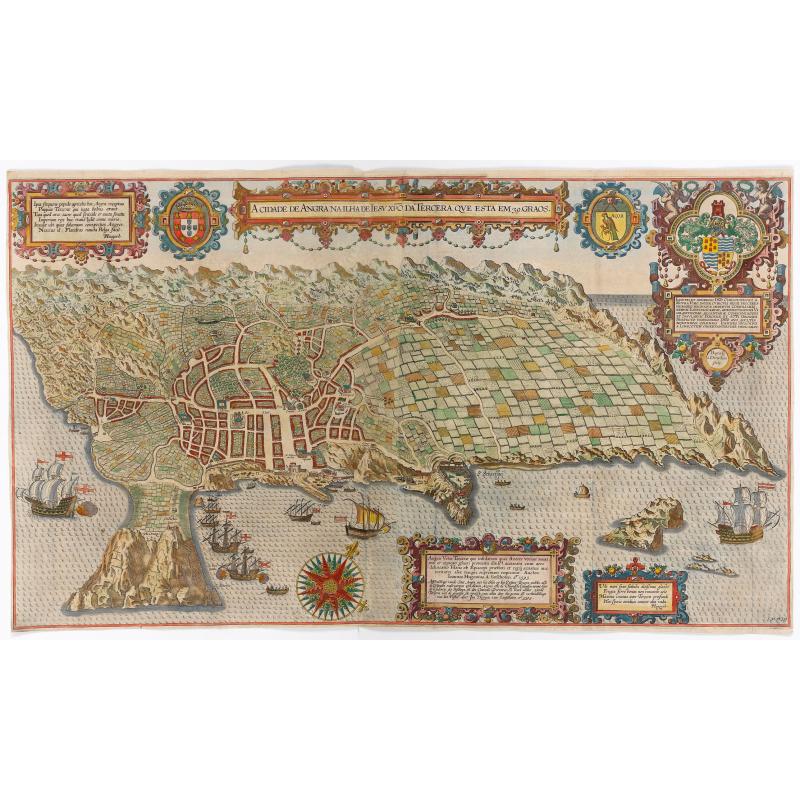 A cidade de Angra na ilha de Iesuxpo da Tercera..