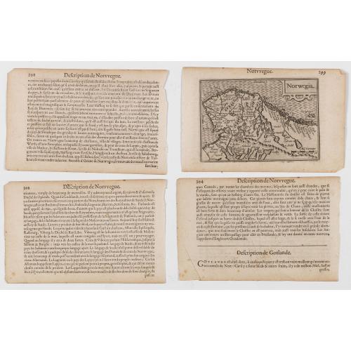 Rare, antique map of Norwegia.