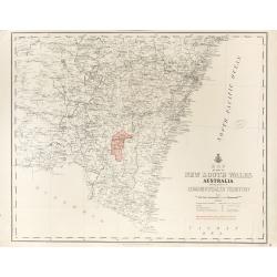 [Lot of 2 maps] Map of part of New South Wales Australia shewing position of Commonwealth Territory / Map of New South Wales Australia…