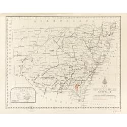 [Lot of 2 maps] Map of part of New South Wales Australia shewing position of Commonwealth Territory / Map of New South Wales Australia…