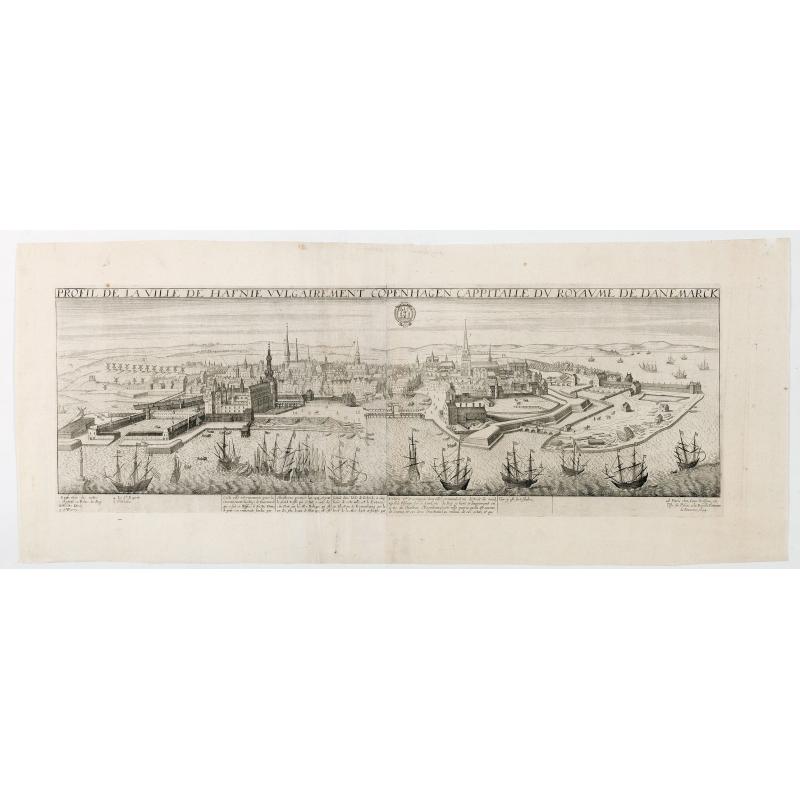 Profil de la Ville de Hafnie vulgairement Copenhagen Cappitalle du Royaume de Danemarck.