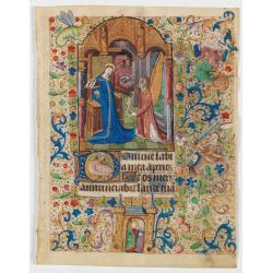 Miniature of Annunciation.