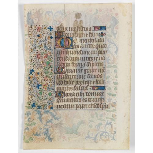 Rare, antique map of  Miniature of the Presentation of Jesus at the Temple.
