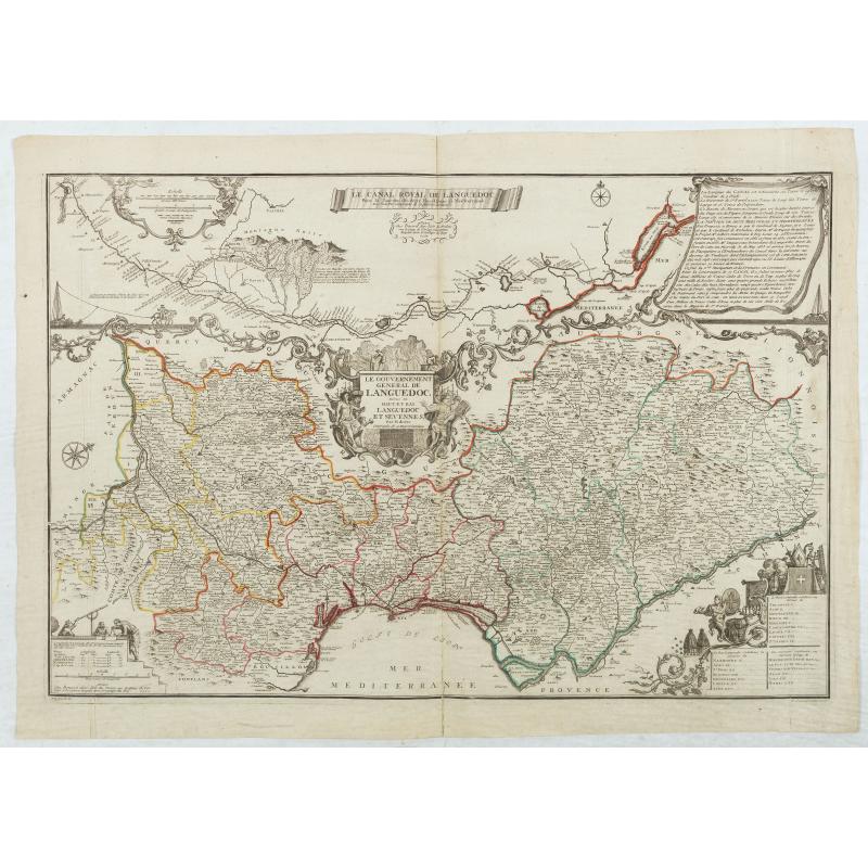 Le Canal Royal de la Languedoc… - Le Gouvernement general de Languedoc divisé en haut es bas Languedoc et Sevennes…