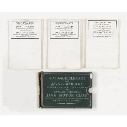 Rare, antique map of  Automobielkaart van de Java en Madura samengesteld en uitgegeven door de Koninklijke vereeniging Java Motor Club.