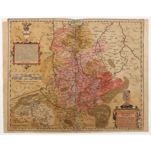 Rare, antique map of Limburgensis Ducatus Tabula Nova.