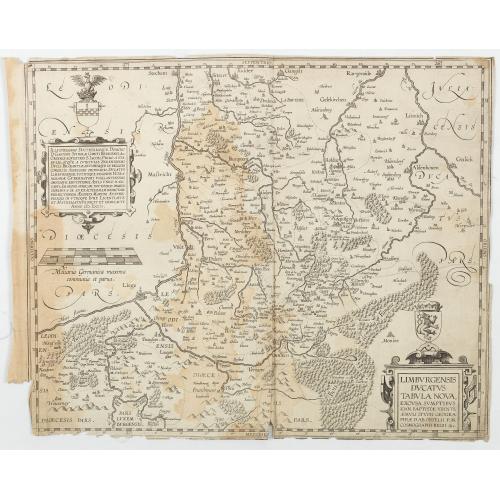 Rare, antique map of Limburgensis Ducatus Tabula Nova.