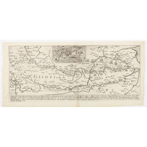 Rare, antique map of  [Fort Sint-Andries, Bommelerwaard.]