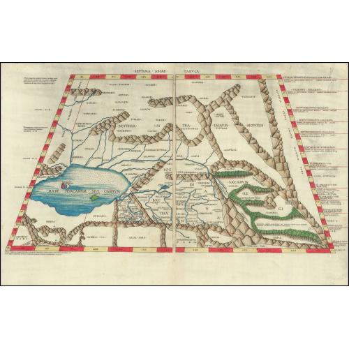 Rare, antique map of Septima Asiae Tabula