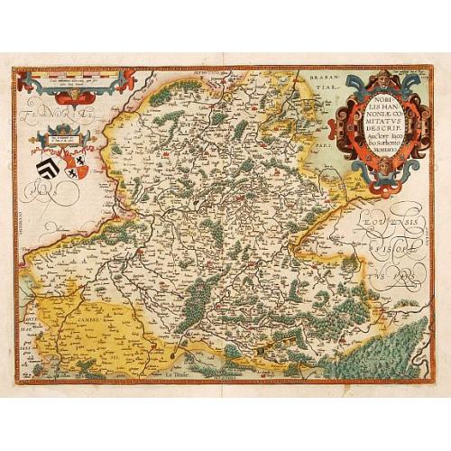 Old map image download for Nobilis Hanoniae Comitatus descrip.