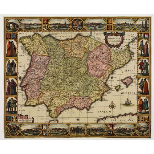 Old map image download for Nova et accurata Tabula Hispaniae. . .