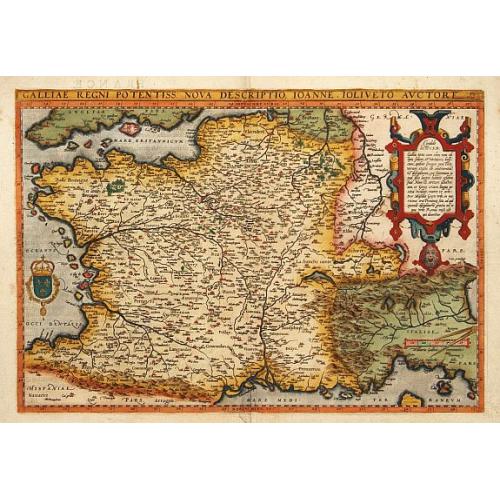 Old map image download for Galliae Regni Potentiss: Nova Descriptio Ioanne Ioliveto Auc