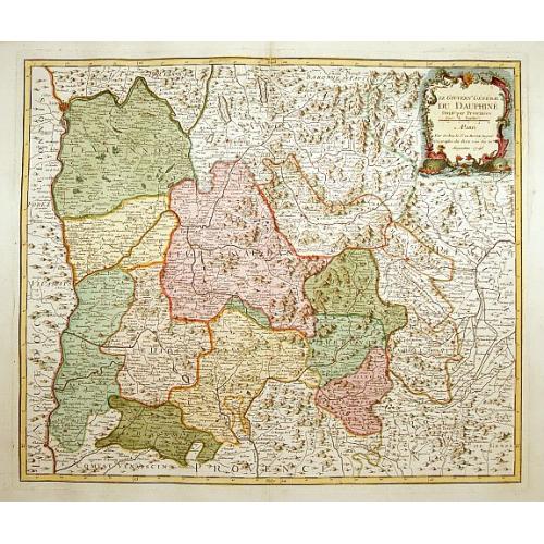 Old map image download for Le Gouvern.t Général du Dauphiné. . .