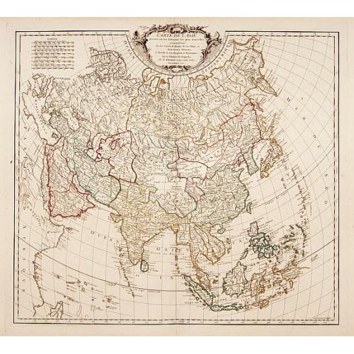 Old map image download for Carte de l'Asie dress&eacute; sur les relations les plus..