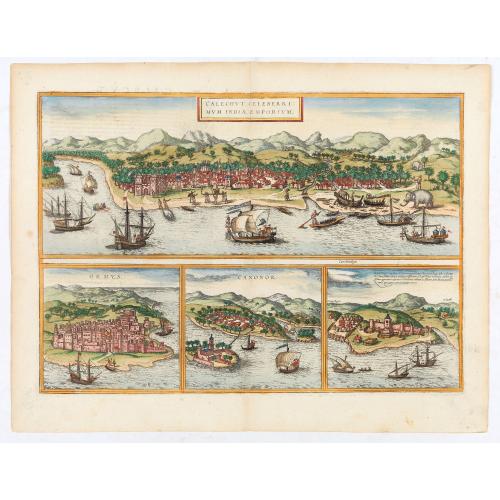 Old map image download for Calechut / Ormus / Canonor.