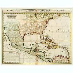 Carte contenant le Royaume du Mexique et la Floride.