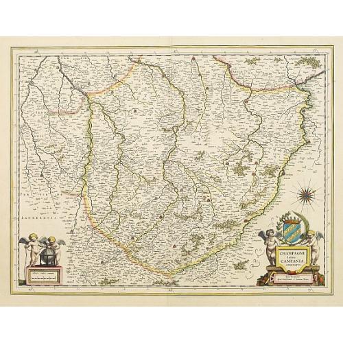 Old map image download for Champagne latine Campania, comitatus.