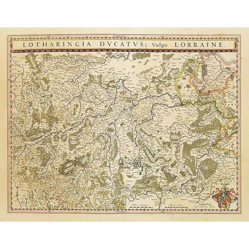 Old map image download for Lotharingia Ducatus Vulgo LORRAINE.