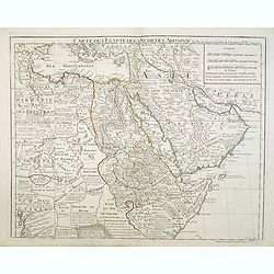 Carte de l'Egypte de la Nubie de l'Abissinie..