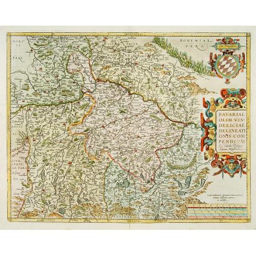 Old map image download for Bavariae, olim vindeliciae delineationis..
