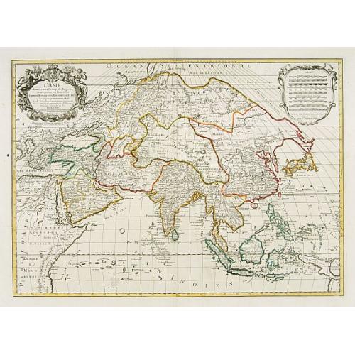 Old map image download for L'Asie divisée en ses principales régions..