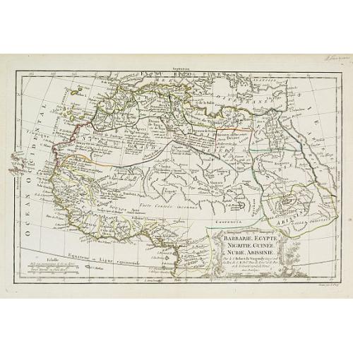 Old map image download for Barbarie, Egypte, Nigritie, Guinée, Nubie..