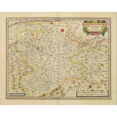 Old map image download for Westphalia Ducatus.