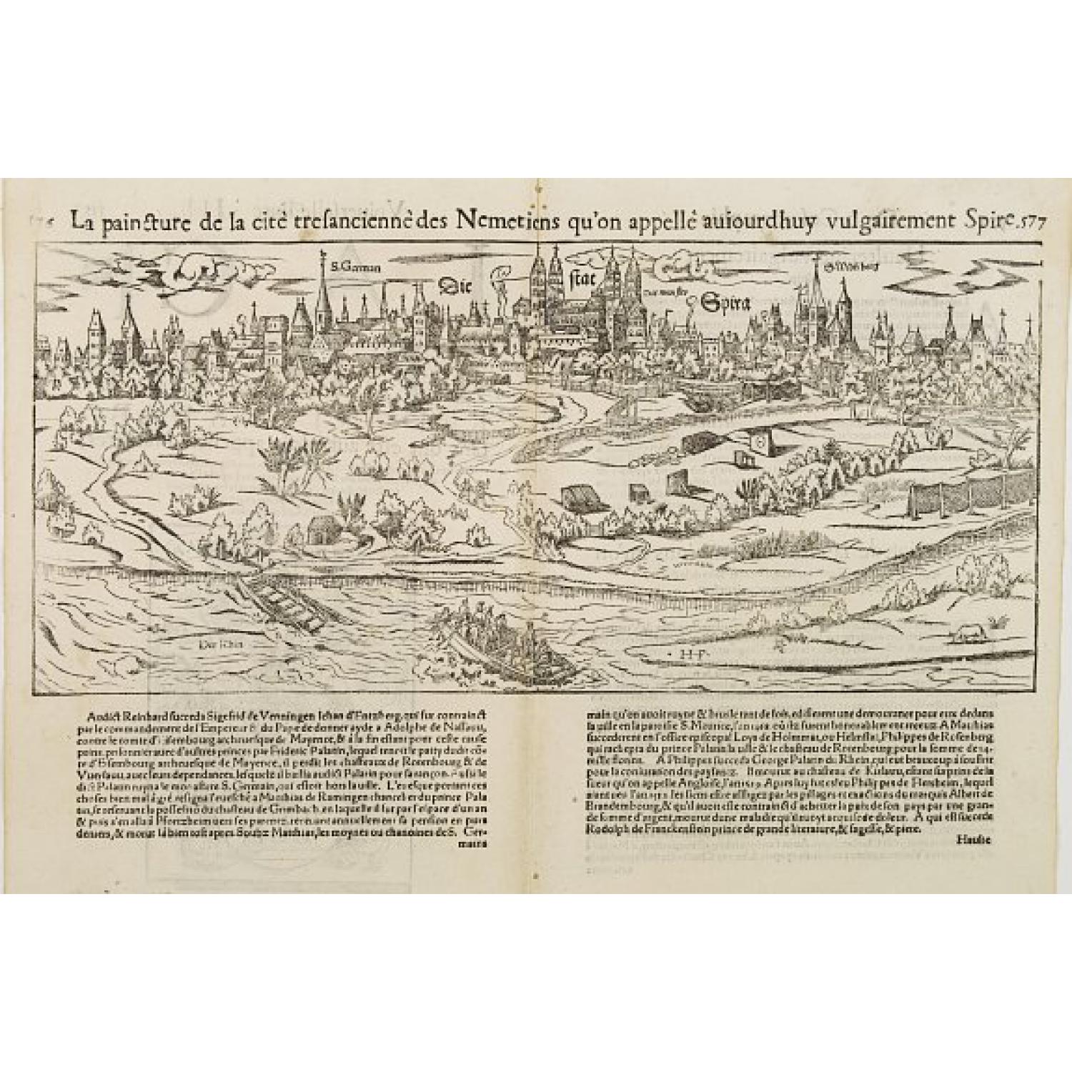La paincture de la cité tresancienne des Nemetiens../..Spire.