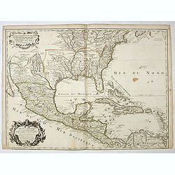 Carte du Mexique et de la Floride des Terres Angloises et des Isles Antilles...