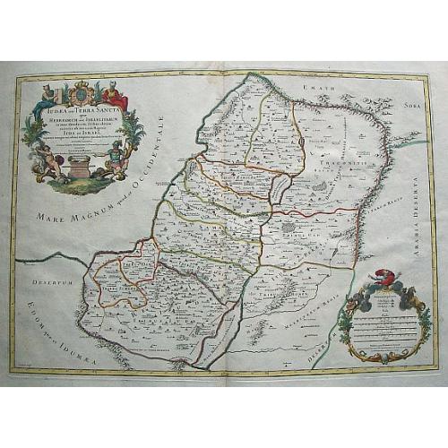 Old map image download for Iudaea seu Terra Sancta quae Hebraeorum sive Israelitarum. . .